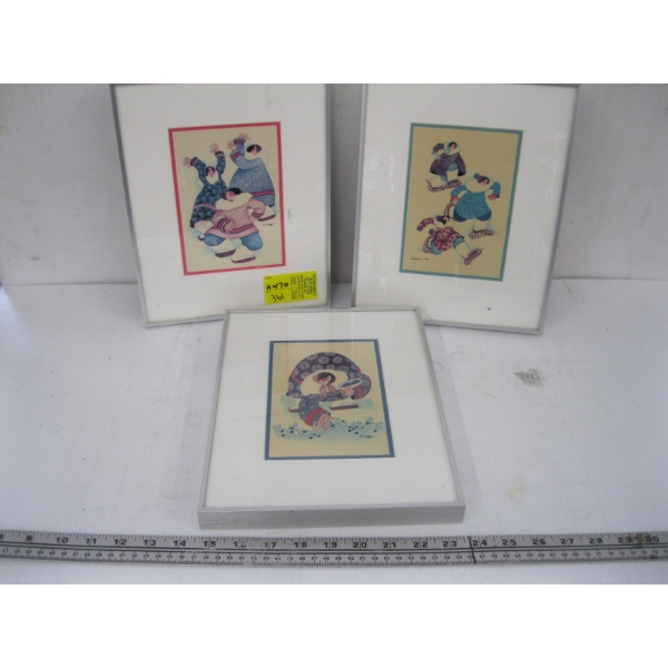 SET OF 3 FRAMED PRINTS