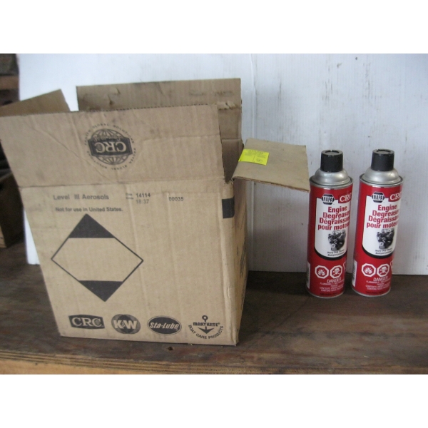 BOX W/9 CONTAINERS OF ENGINE DEGREASER