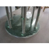 Image 3 : LG. ROUND BRUSHED STEEL & MARBLE TOP TABLE