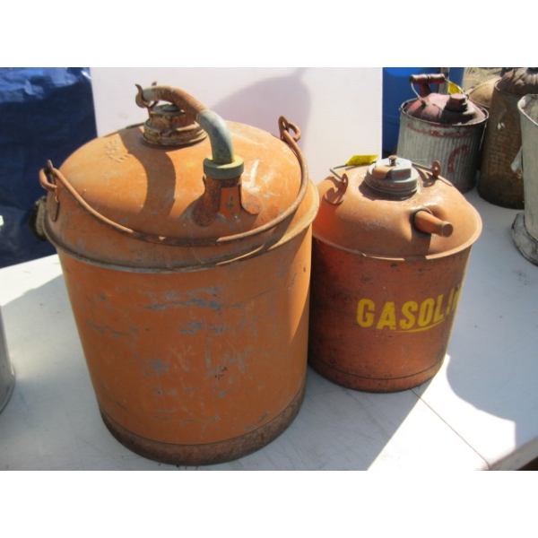 2 RED GAS CANS