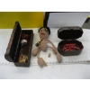 Image 1 : 2 LIDDED JEWELLERY BOXES & A  DOLL