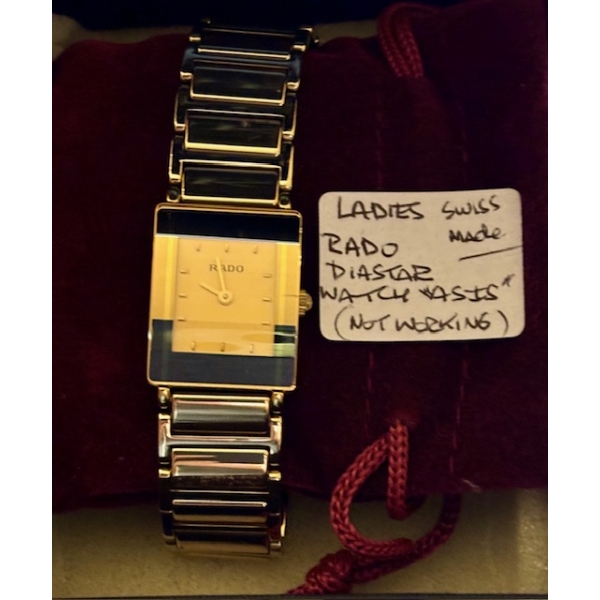 LADIES SWISS MADE RADO DIA STAR WATCH "AS IS" - NOT WORKING