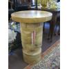 Image 1 : WOODEN CARVED ROUND TOP TURNED TABLE