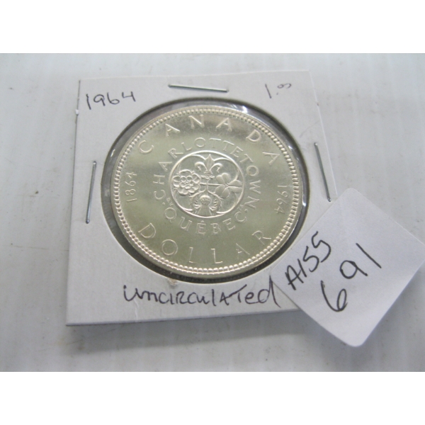 1964 CDN SILVER $1 - UNCIRCULATED
