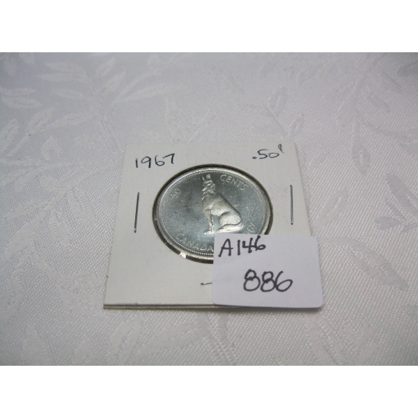 1967 CDN 50CENT COIN