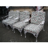 Image 2 : 4 WROUGHT IRON CHAIRS W/CUSHIONS