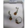 Image 3 : SILVER .925 RING W/MATCHING SILVER EARRINGS, SZ 5