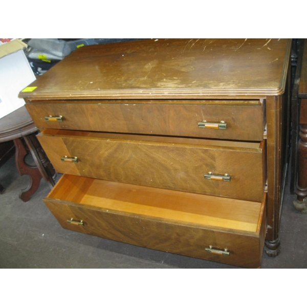 ANTIQUE 3 DRAWER DRESSER W/ORIGINAL PULLS