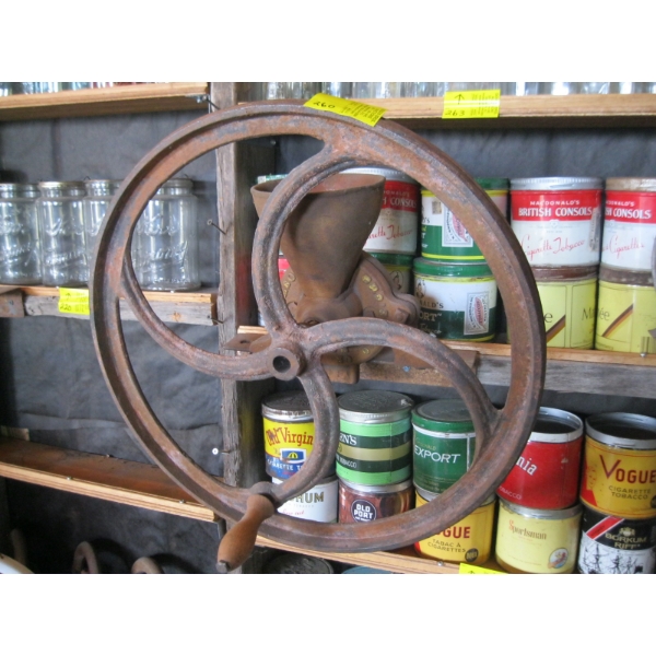 GRAIN GRINDER W/LG. WHEEL