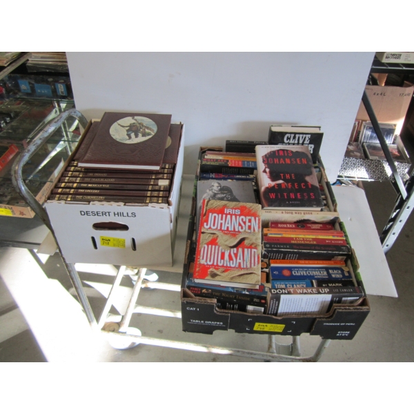 2 BOXES OF ASST. BOOKS - TIME LIFE, OLD WEST SET & ASST. PAPER & HARDCOVER