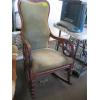 Image 1 : ANTIQUE UPHOLSTERED ROCKING CHAIR