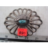 Image 3 : SILVER & TURQUOISE NAVAJO BELT BUCKLE