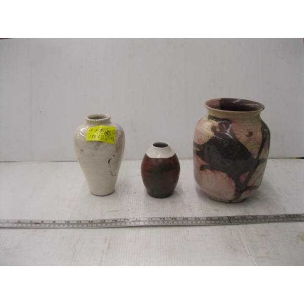 3 POTTERY PIECES
