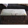 Image 1 : METAL FRAMED PADDED BENCH