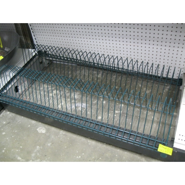 2 RACKS FOR METRO SHELVING LIKE SHELF UNITS - GREEN W/LID HOLDERS