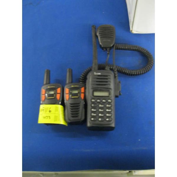 2 COBRA FAMILY RADIOS & AN IKOM VHF RADIO - NO CHARGER