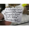 Image 3 : GOLDEN FINCH FIGURINE & VINTAGE COW HORN OWL VASE & PERCH FOR OWL