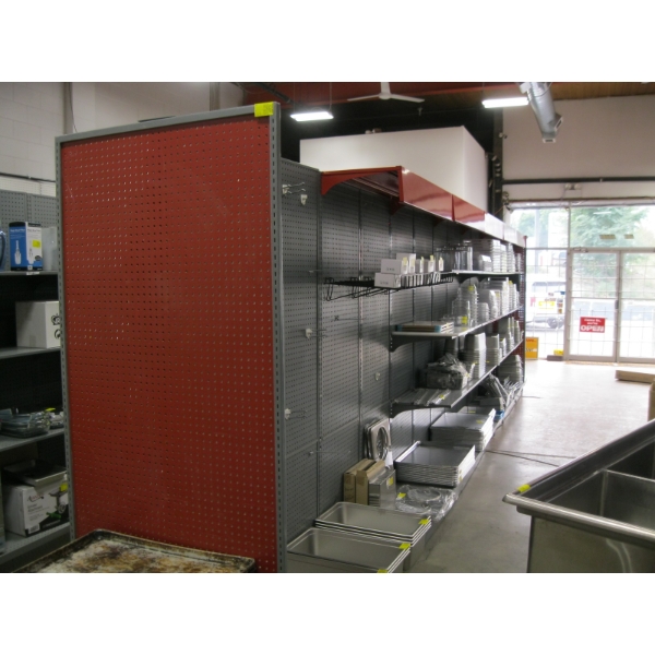 APPROX. 24' DOUBLE SIDED SHELVING UNIT