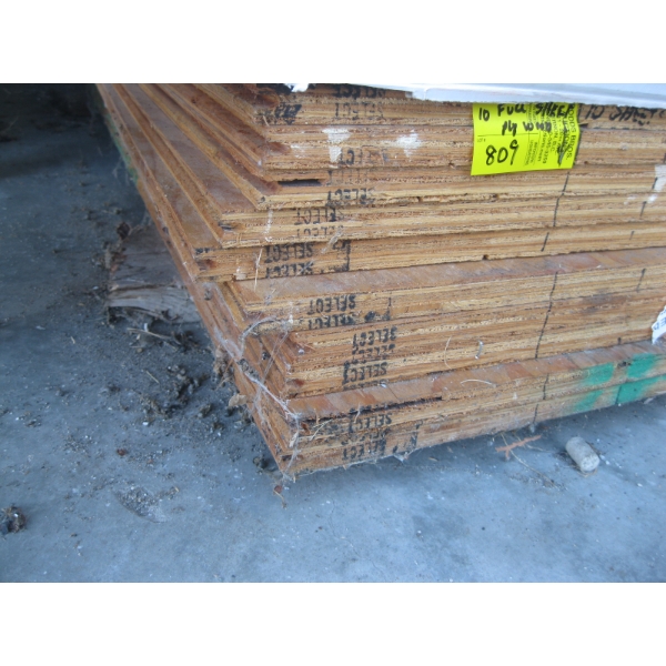 10 FULL SHEETS OF 4X8 TONGUE & GROOVE 3/4" PLYWOOD