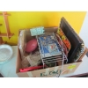 Image 2 : BOX OF MISC. - SERVING TRAYS, SHELF UNIT, TIN TRAYS, ETC.