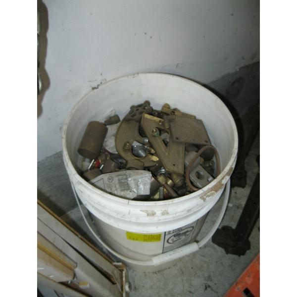 PAIL OF ASST. BRASS & COPPER FITTINGS, ETC.