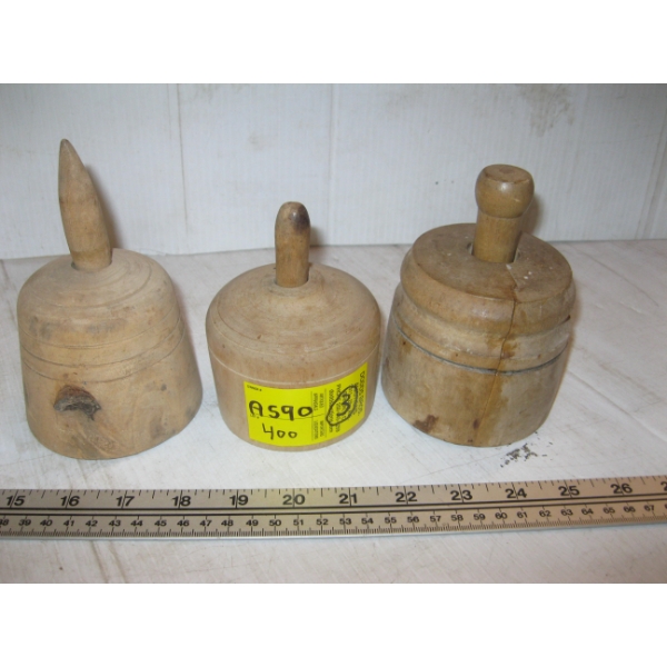 3 BUTTER MOLDS