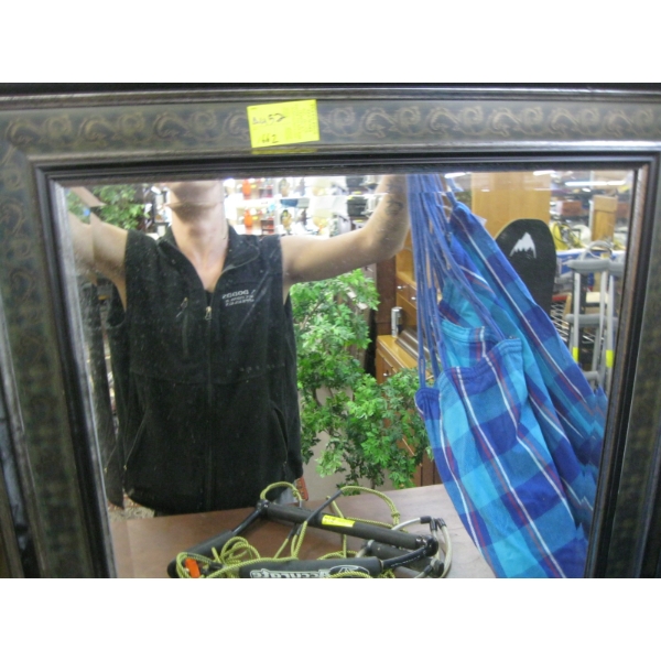 LG. BEVEL EDGE FRAMED MIRROR
