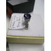 Image 4 : LADIES .925 SILVER RING W/BLUE STONE, SZ 6 1/2