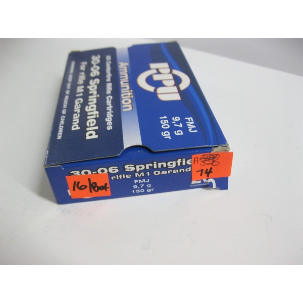 PPU 30-06 SPRG 9.7GR 150GRS FMJ|1X16 CENTERFIRE RIFLE CARTRIDGES