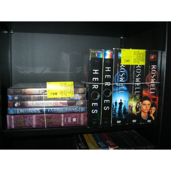 HEROES ROSSWELL & LORD OF THE RINGS DVD SETS