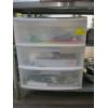 Image 1 : PLASTIC 3 DRAWER CABINET W/MISC. ITEMS