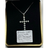 Image 1 : LADIES 10KT 20” CHAIN W/18KT DIAMOND CROSS PENDANT
