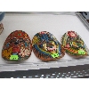 Image 1 : 3 SM. MEXICAN PAINTED CERAMIC MASKS