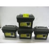 Image 1 : 4 GREEN MINI PLASTIC AMMO BOXES
