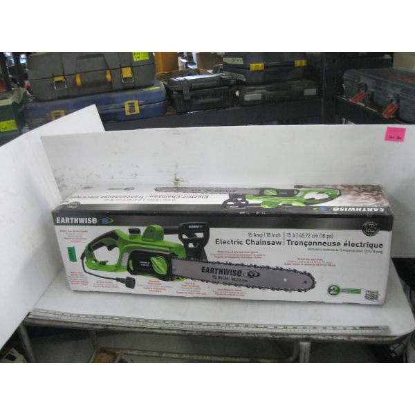 EARTHWISE ELECTRIC 18" 15 AMP CHAINSAW IN BOX