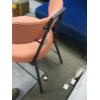 Image 3 : PINKISH/RED METAL FRAMED ROUND SEAT UPHOLSTERED CHAIR