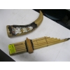 Image 1 : BAMBOO FLUTE & A DECORATIVE HORN