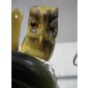 Image 4 : GOLDEN FINCH FIGURINE & VINTAGE COW HORN OWL VASE & PERCH FOR OWL