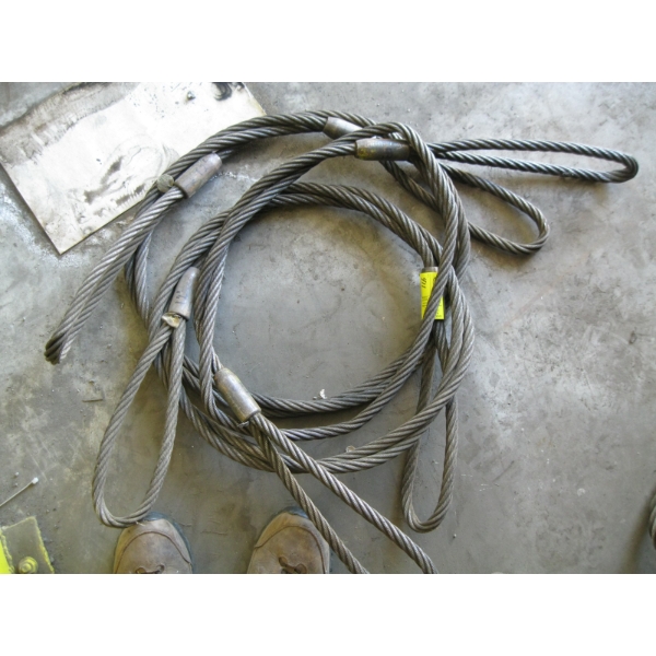 3 CABLE SLINGS - 8' & 2 - 12'