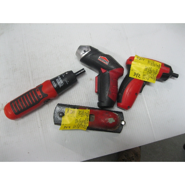 SM. WOOD PLANE & CORDLESS SCREWDRIVERS - NO CHARGERS
