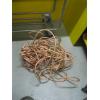 Image 4 : BIN OF MISC. EXTENSION CORDS, WRAPPING PAPER, ETC.