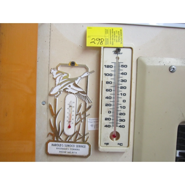 2 THERMOMETERS - SINOCO SERVICE & TAYLOR