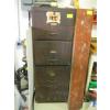 Image 1 : WOOD FILING CABINET W/ASST. CONTENTS: PAINT, FITTINGS, SANDING ITEMS, ETC.