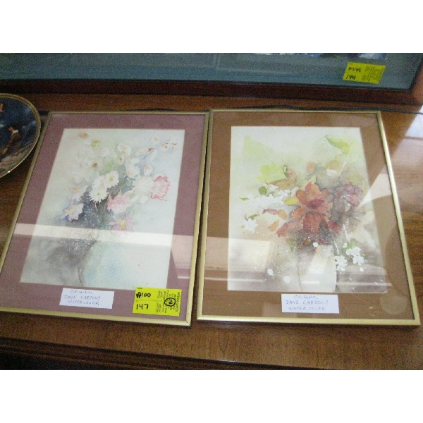 PAIR OF ORIGINAL WATERCOLOR PAINTINGS 
