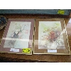 Image 1 : PAIR OF ORIGINAL WATERCOLOR PAINTINGS 