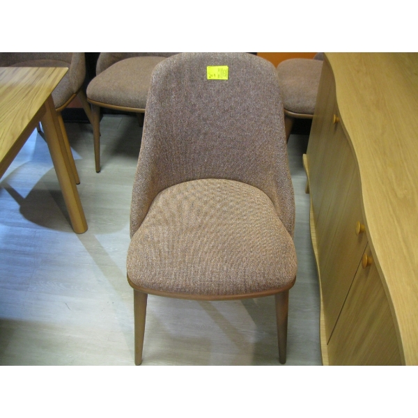 WOOD FRAMED UPHOLSTERED DINING CHAIR