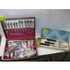 Image 1 : CARVING SET & A SILVERPLATE CUTLERY SET - CASED