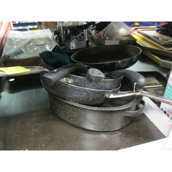ASST. ROASTING PAN, FRY PANS, ETC.