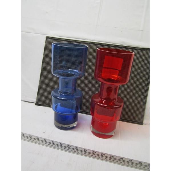 2 GLASS TAMARA ALADIN COG VASES