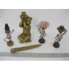 Image 3 : 2 BOXES OF MISC. CRAFTING ITEMS, CHERUB CANDLEHOLDERS, VINTAGE FIGURINES, ETC.
